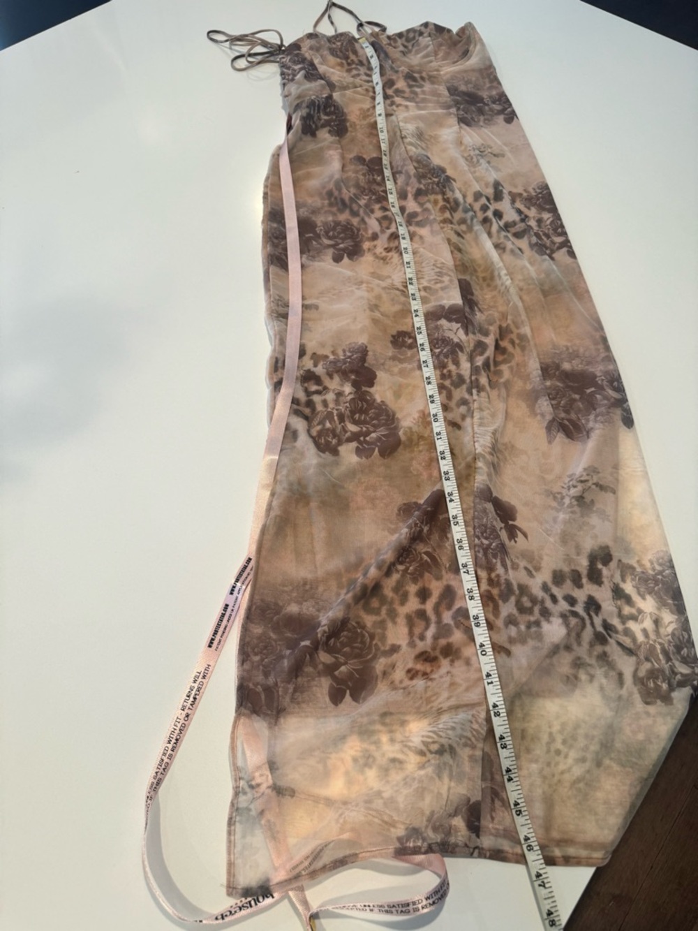 Updated pictures House of CB Beige and Brown Floral Slip Dress - Picture 7 of 8